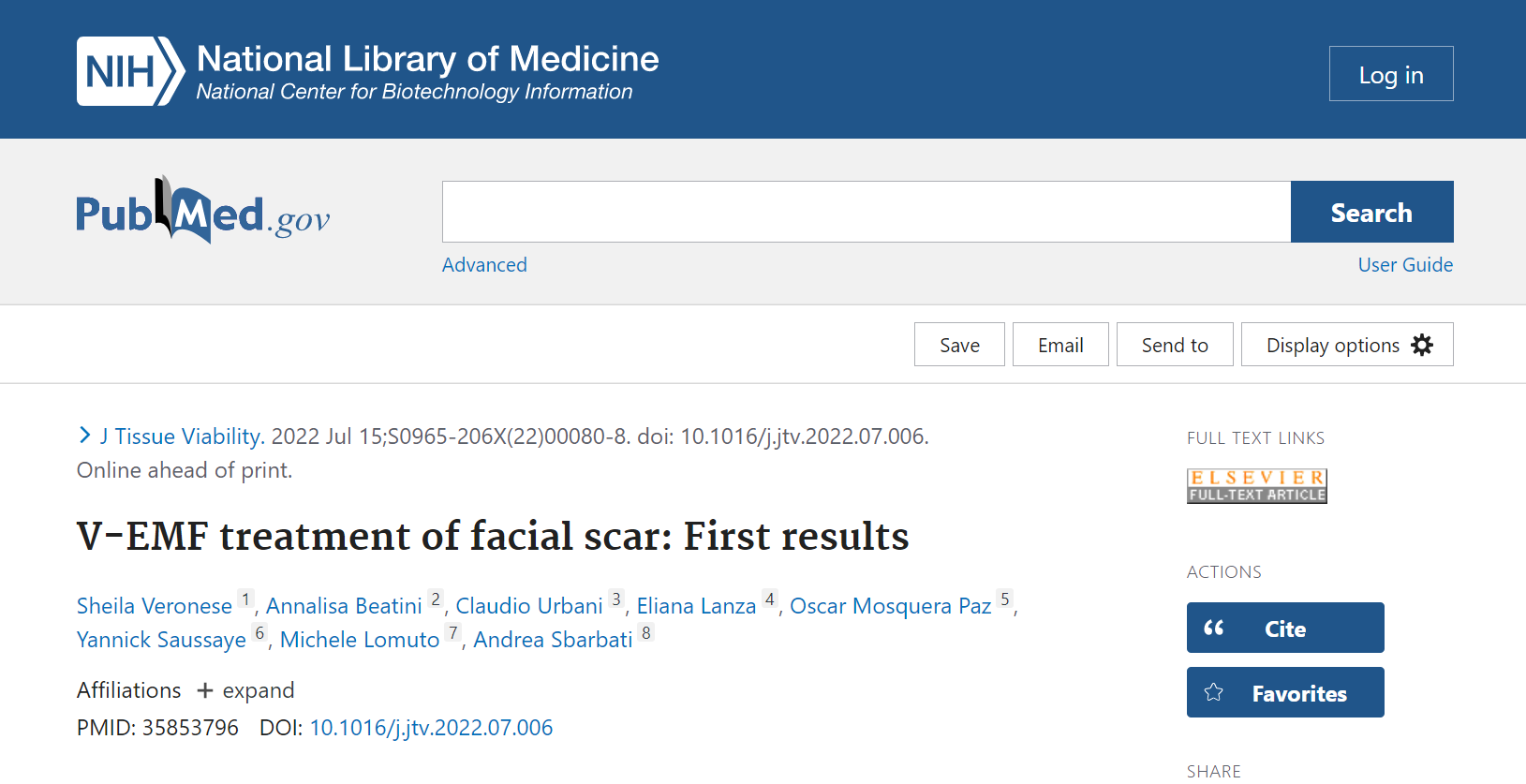V-EMF treatment of facial scar_ First results